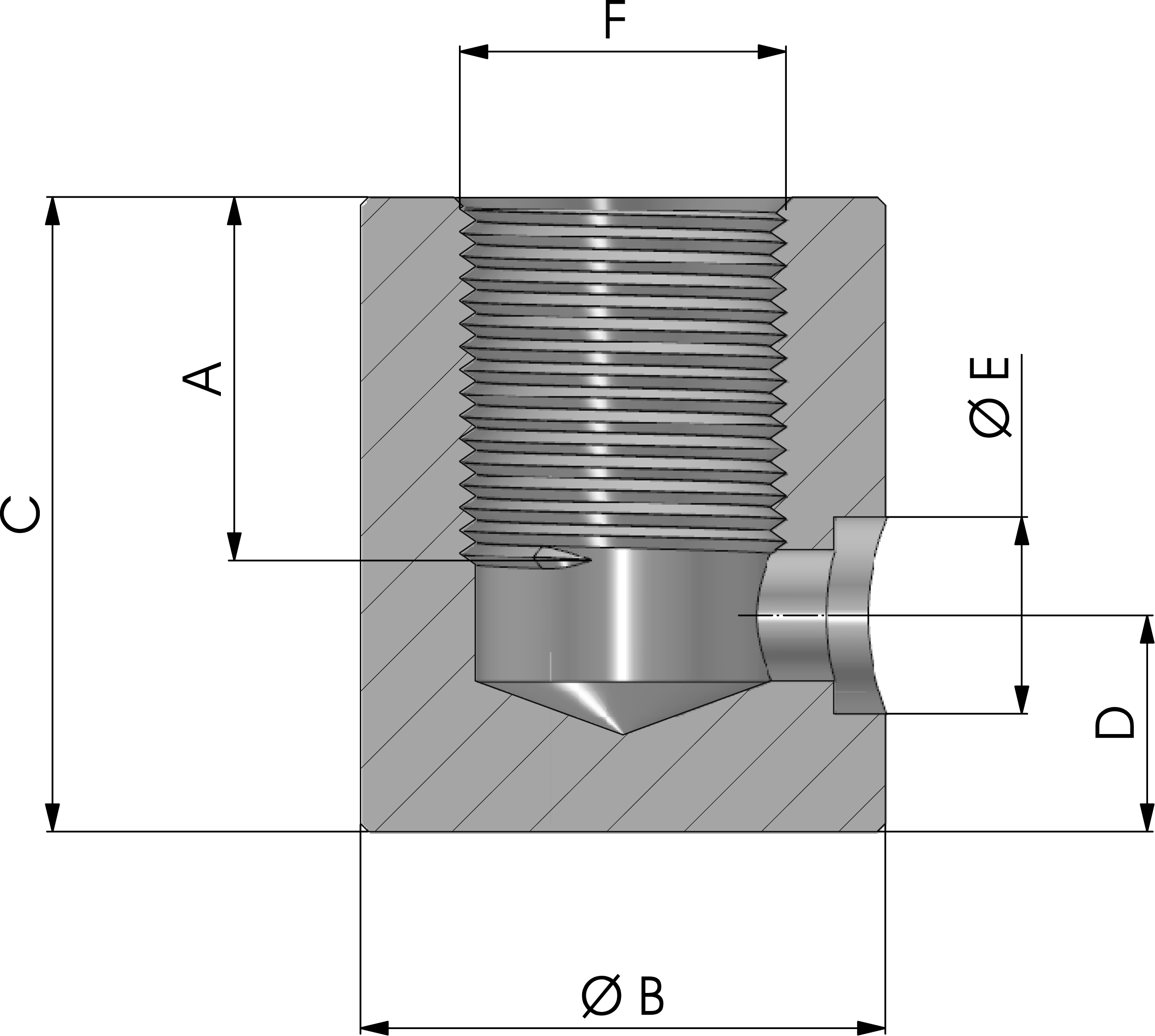 BLIND PORT FOR SMALL TUBE